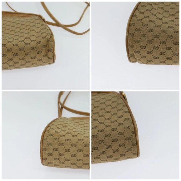 GUCCI Micro GG Supreme Shoulder Bag PVC Beige Gold 001 261 1053 Auth BA2223 - Picture 14 of 16